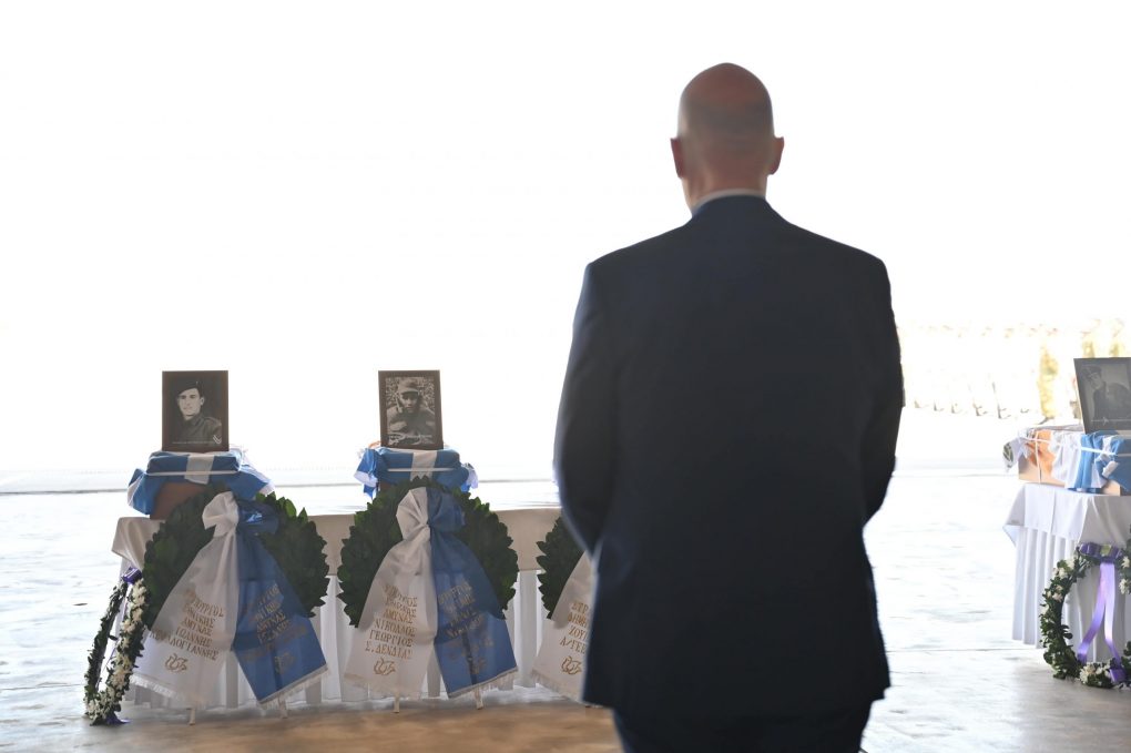 Παρουσία ΥΕΘΑ Ν. Δένδια στην τελετή επαναπατρισμού των λειψάνων Ελλήνων Οπλιτών από την Κυπριακή Δημοκρατία στην Ελλάδα.