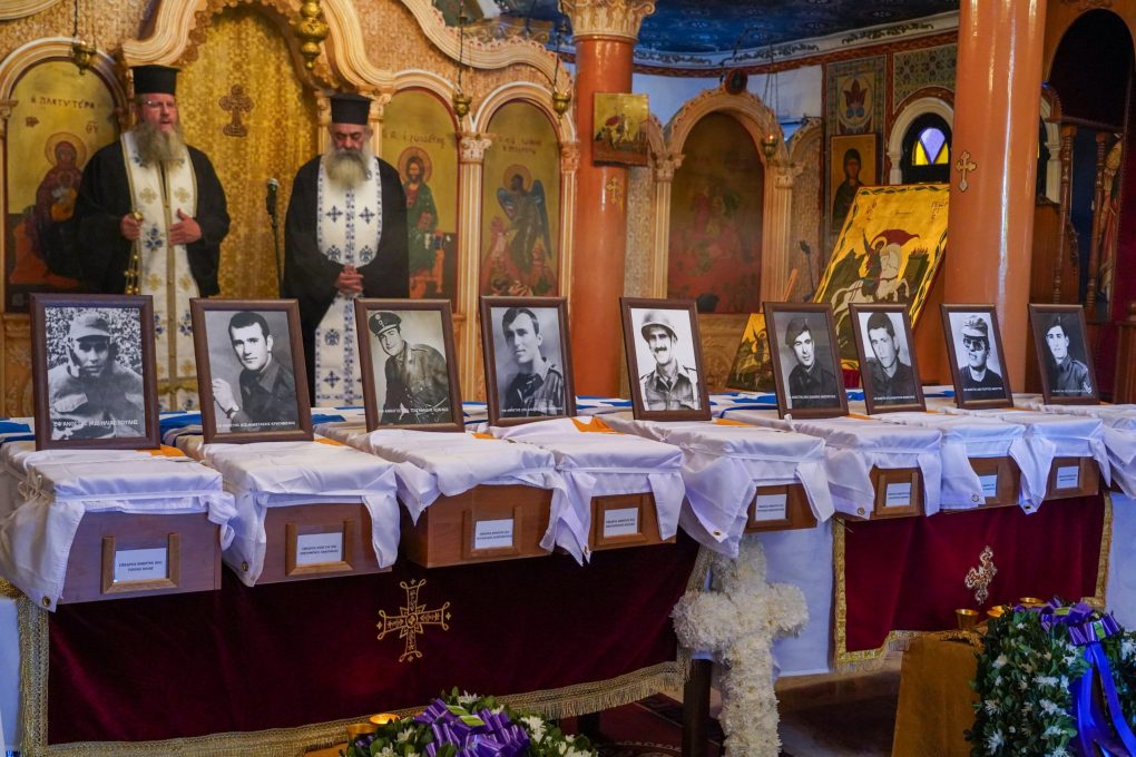 Παρουσία ΥΕΘΑ Ν. Δένδια στην τελετή επαναπατρισμού των λειψάνων Ελλήνων Οπλιτών από την Κυπριακή Δημοκρατία στην Ελλάδα.