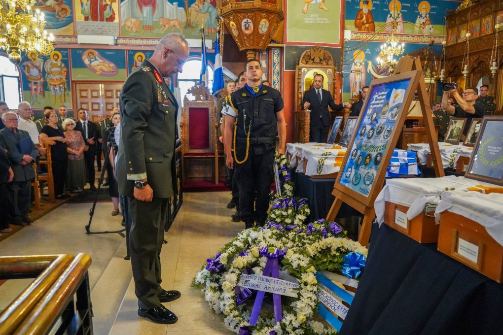 Παρουσία ΥΕΘΑ Ν. Δένδια στην τελετή επαναπατρισμού των λειψάνων Ελλήνων Οπλιτών από την Κυπριακή Δημοκρατία στην Ελλάδα.