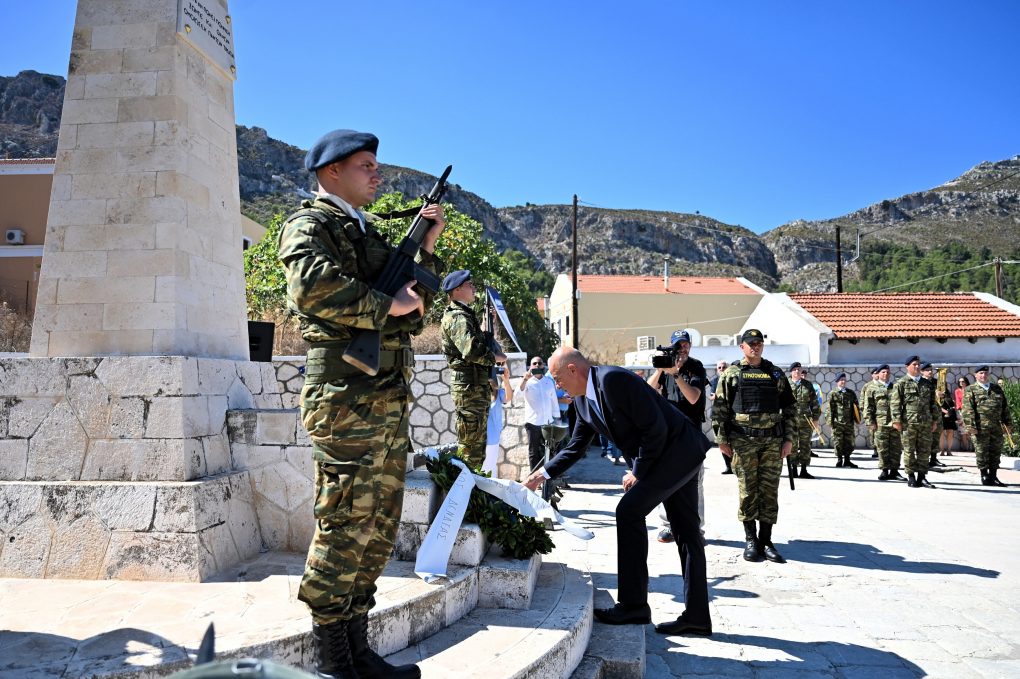 Παρουσία ΥΕΘΑ Νίκου Δένδια στις εκδηλώσεις για την 81η επέτειο Απελευθερώσεως της Νήσου Μεγίστης