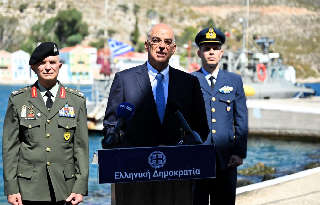 Παρουσία ΥΕΘΑ Νίκου Δένδια στις εκδηλώσεις για την 81η επέτειο Απελευθερώσεως της Νήσου Μεγίστης