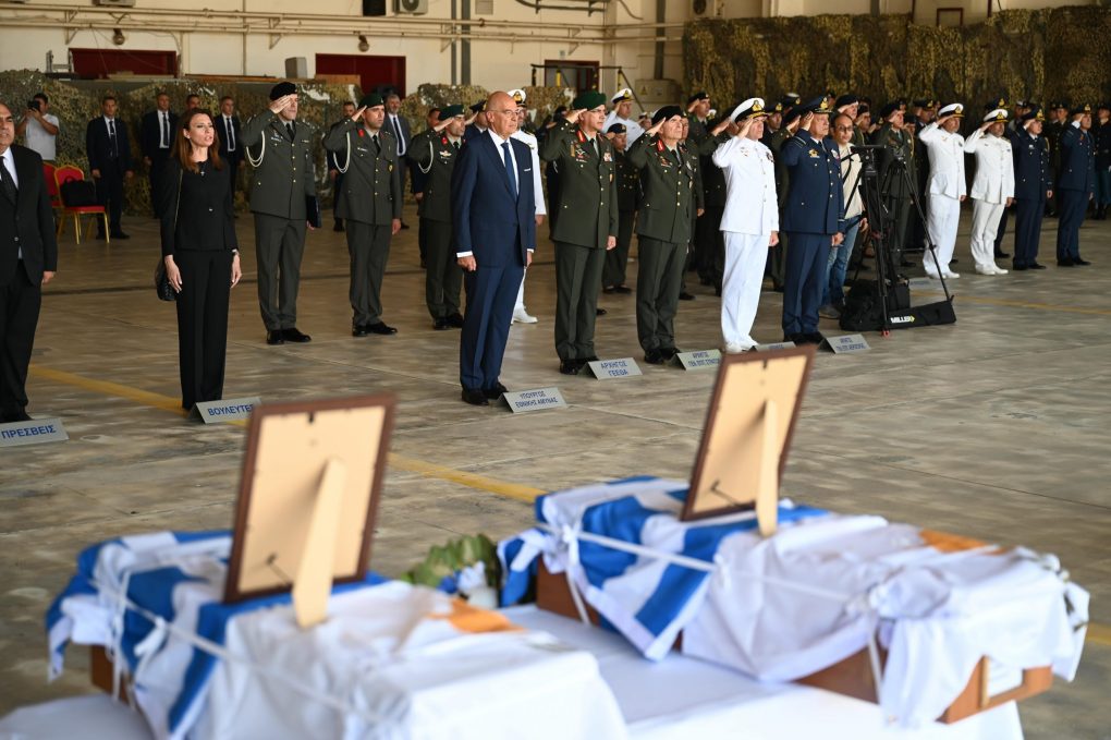 Παρουσία ΥΕΘΑ Ν. Δένδια στην τελετή επαναπατρισμού ταυτοποιηθέντων λειψάνων πεσόντων Οπλιτών από την Κύπρο στην Ελλάδα