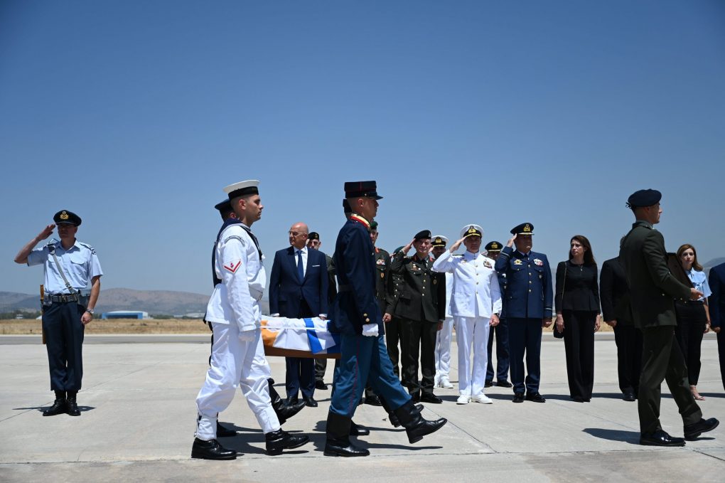 Παρουσία ΥΕΘΑ Ν. Δένδια στην τελετή επαναπατρισμού ταυτοποιηθέντων λειψάνων πεσόντων Οπλιτών από την Κύπρο στην Ελλάδα