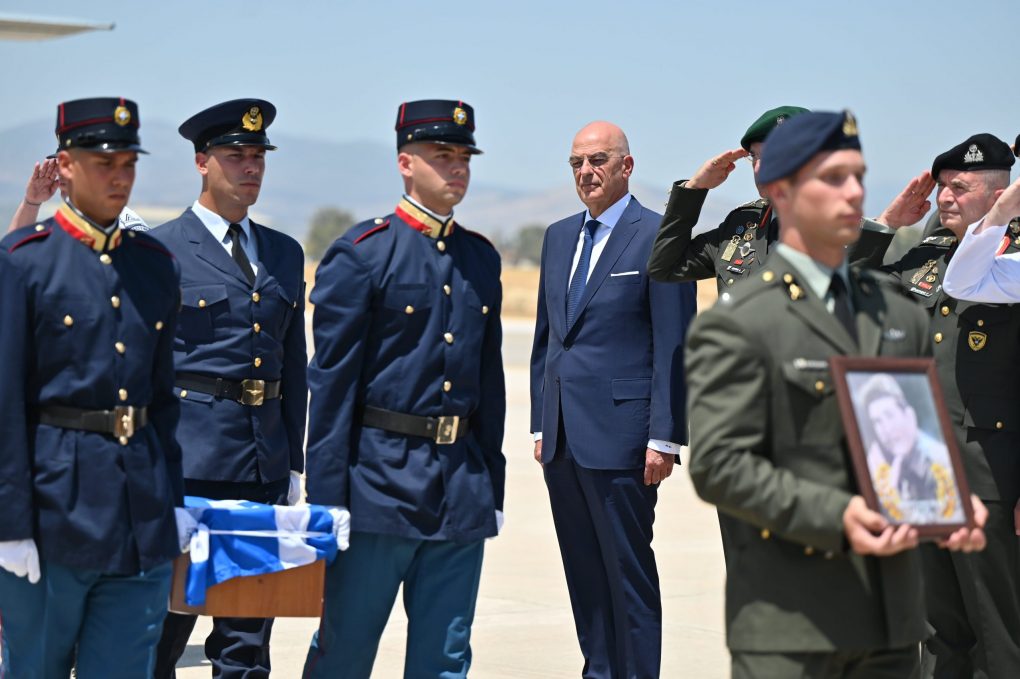 Παρουσία ΥΕΘΑ Ν. Δένδια στην τελετή επαναπατρισμού ταυτοποιηθέντων λειψάνων πεσόντων Οπλιτών από την Κύπρο στην Ελλάδα