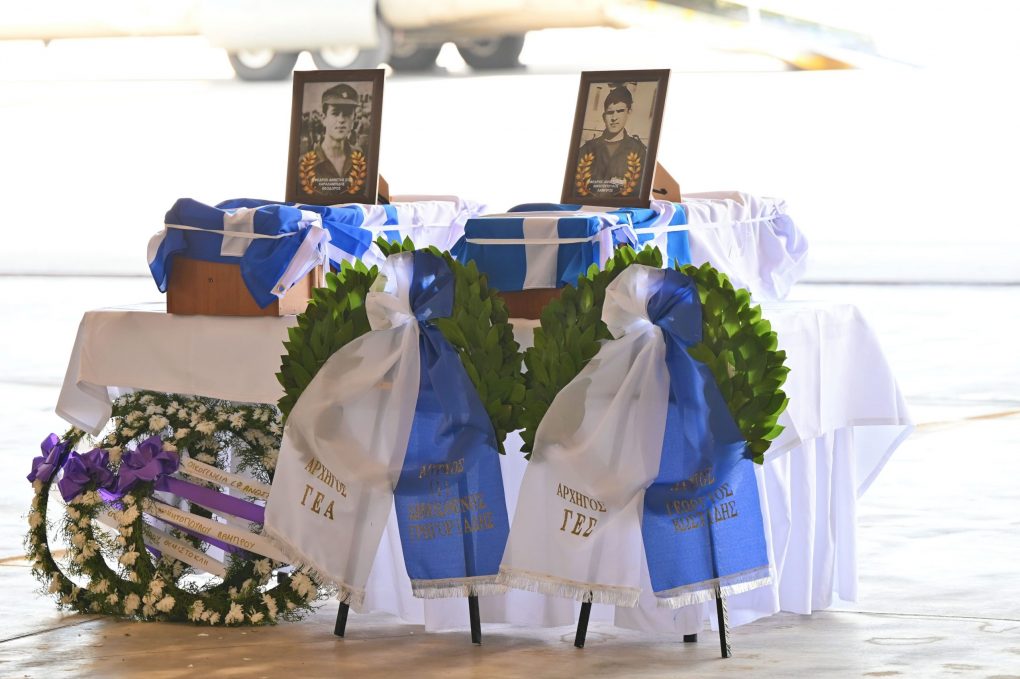 Παρουσία ΥΕΘΑ Ν. Δένδια στην τελετή επαναπατρισμού ταυτοποιηθέντων λειψάνων πεσόντων Οπλιτών από την Κύπρο στην Ελλάδα