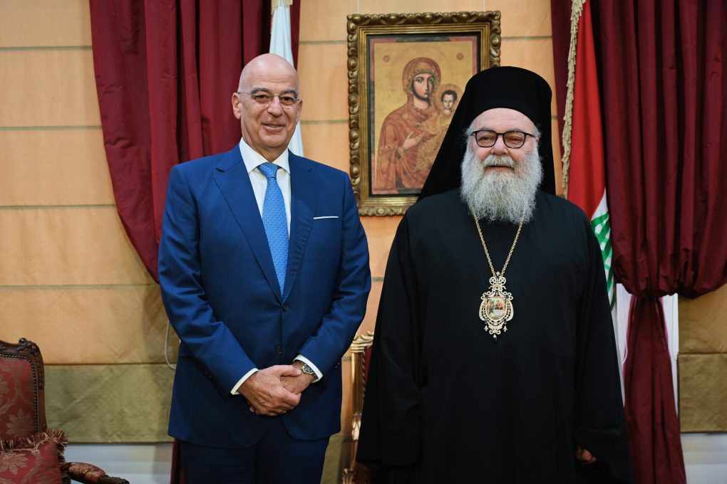 Συνάντηση ΥΕΘΑ Νίκου Δένδια με τον Μακαριώτατο Πατριάρχη Αντιοχείας κ.κ. Ιωάννη Ί