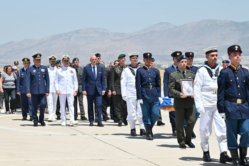 Παρουσία ΥΕΘΑ Ν. Δένδια στην τελετή επαναπατρισμού ταυτοποιηθέντων λειψάνων πεσόντων Οπλιτών από την Κύπρο στην Ελλάδα