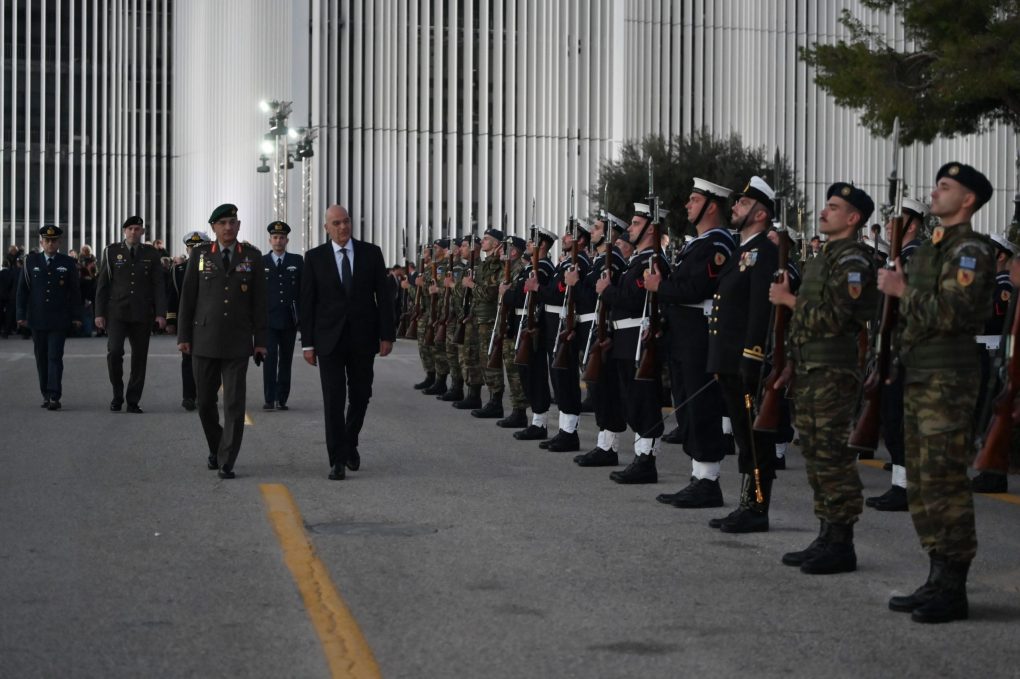 Παρουσία ΥΕΘΑ Νίκου Δένδια στην τελετή αποκαλυπτηρίων της νέας βιοκλιματικής όψης του ΥΠΕΘΑ