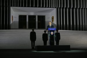 Παρουσία ΥΕΘΑ Νίκου Δένδια στην τελετή αποκαλυπτηρίων της νέας βιοκλιματικής όψης του ΥΠΕΘΑ