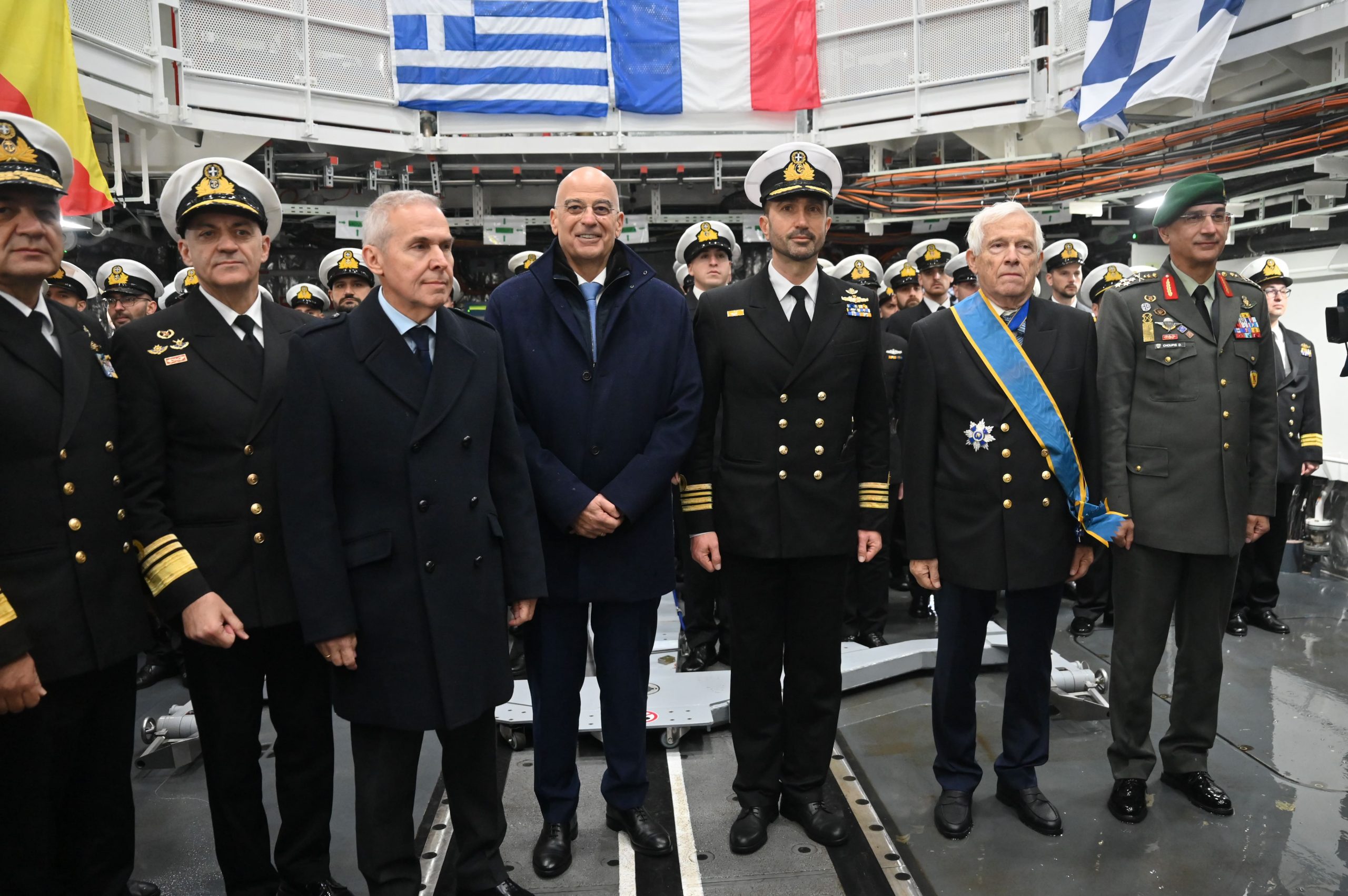 Παρουσία ΥΕΘΑ Νίκου Δένδια στην τελετή ονοματοδοσίας και ύψωσης της ελληνικής σημαίας στη Φρεγάτα FDI ΗΝ «ΚΙΜΩΝ» και συνάντηση με την ΥΠΑΜ της Γαλλίας, στη Λοριάν