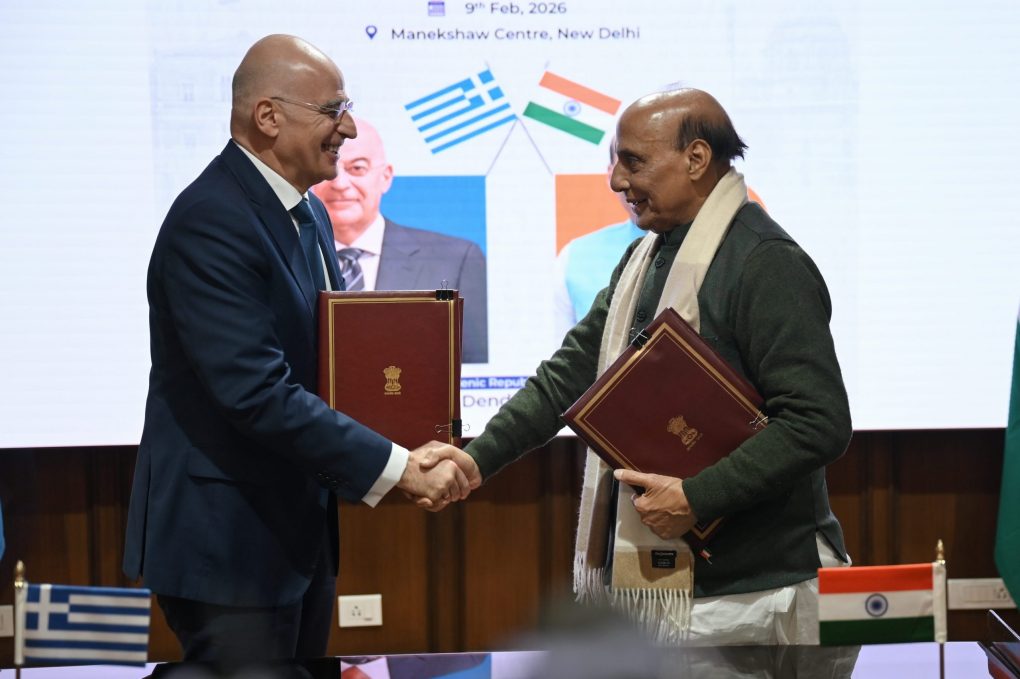 Συνάντηση ΥΕΘΑ Ν. Δένδια με τον ΥΠΑΜ της Ινδίας Ρ. Σινγκ και ολοκλήρωση της επίσκεψής του στο Νέο Δελχί