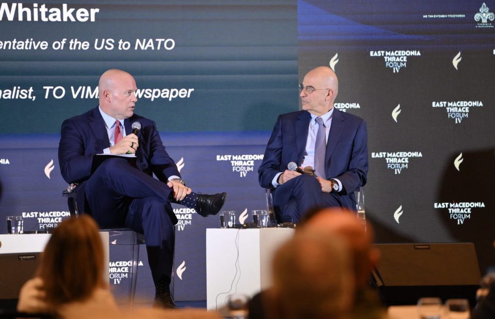 Συμμετοχή ΥΕΘΑ Ν. Δένδια στο 4ο “East Macedonia & Thrace Forum” και συνάντηση με τον Μόνιμο Αντιπρόσωπο των ΗΠΑ στο ΝΑΤΟ Πρέσβη Matthew G. Whitaker