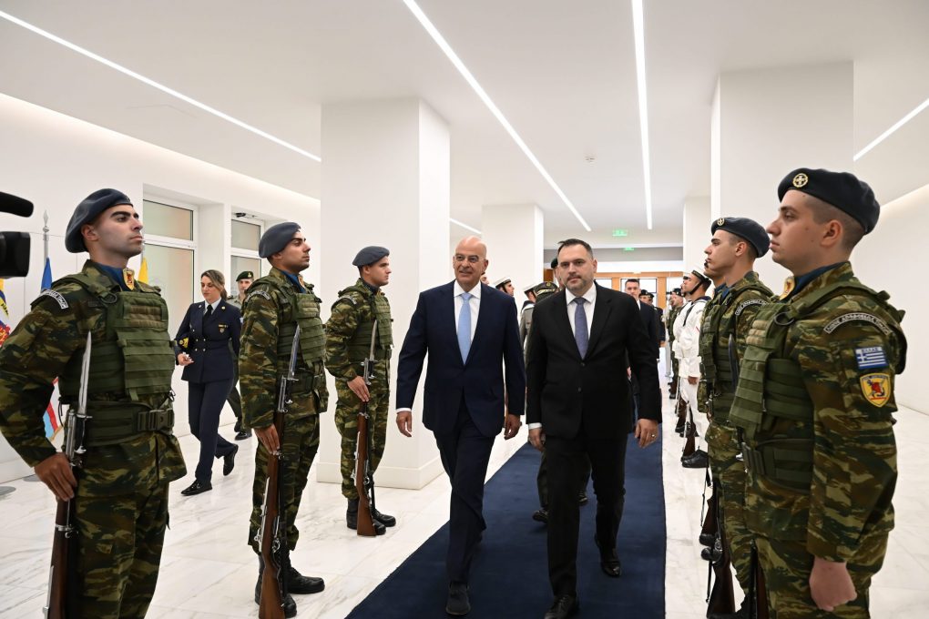 Συνάντηση του Υπουργού Εθνικής Άμυνας Ν. Δένδια με τον Υπουργό Άμυνας της Αλβανίας E. Nufi