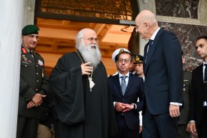 Συνάντηση ΥΕΘΑ Ν. Δένδια με τον Αρχιεπίσκοπο Νέας Ιουστινιανής και πάσης Κύπρου κ.κ. Γεώργιο